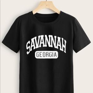 Black Savannah Georgia T-Shirt